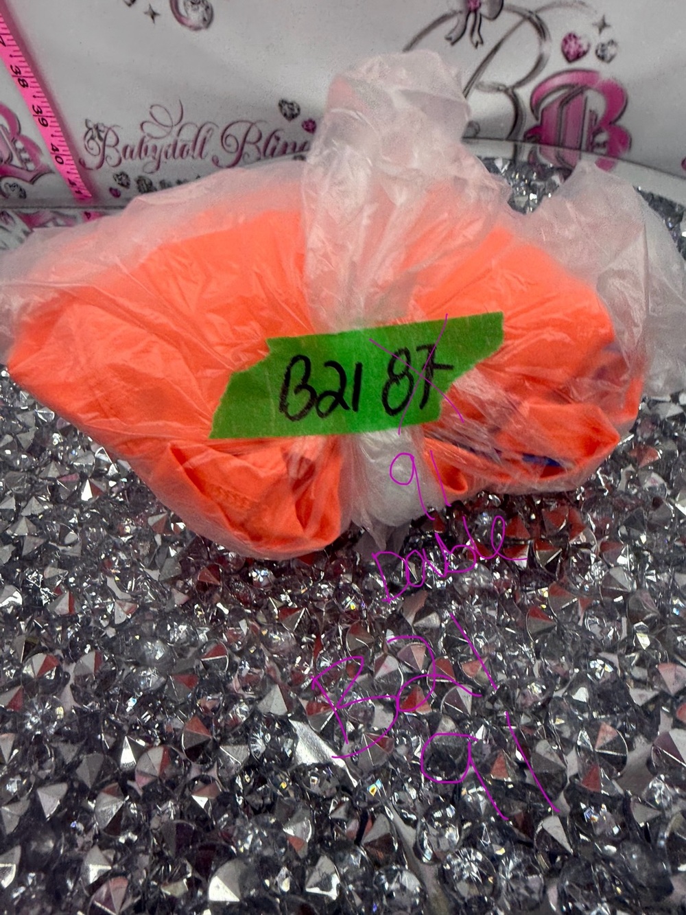 George shorts bright Neon Coral Athletic Shorts with Floral Side Panels - Picture 8 of 8